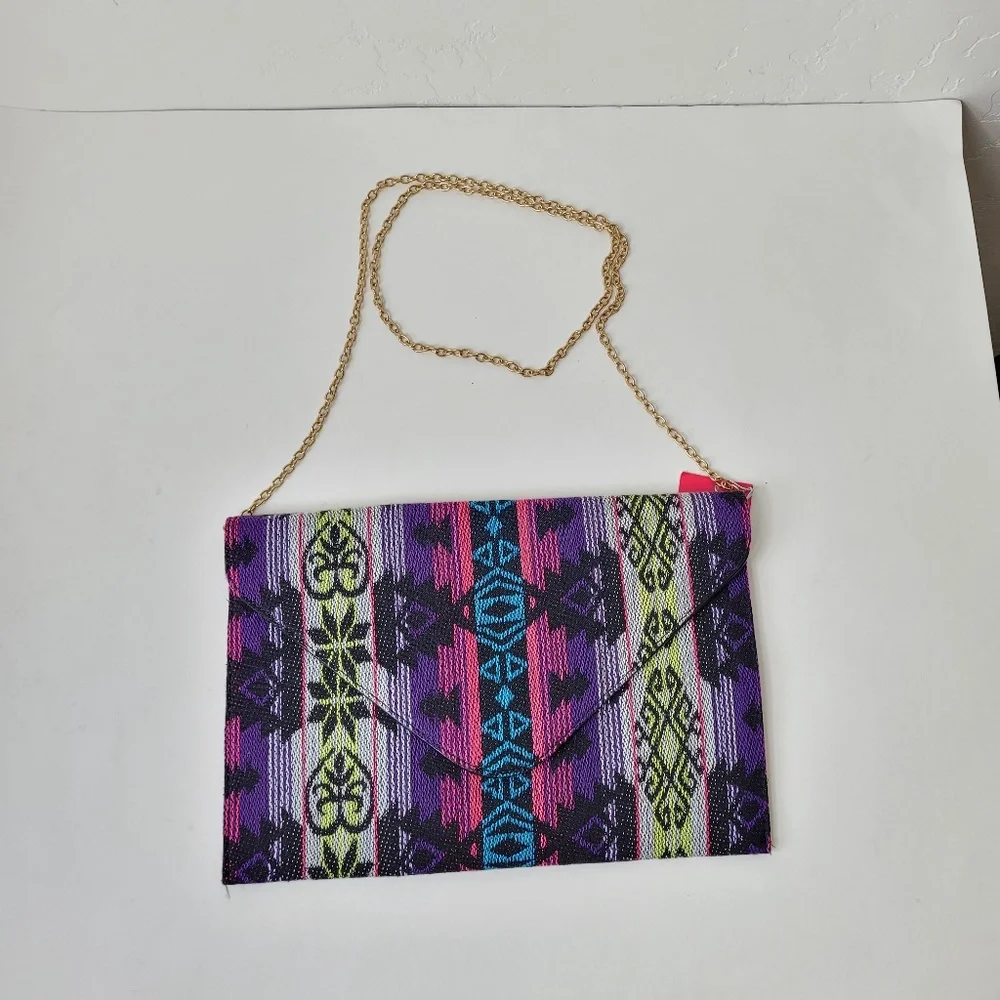 Vieta Colorful Tribal Boho Envelope Clutch Purse